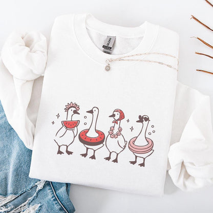 Watermelon Goose PNG, Funny Goose Digital Download - 300 DPI Design for