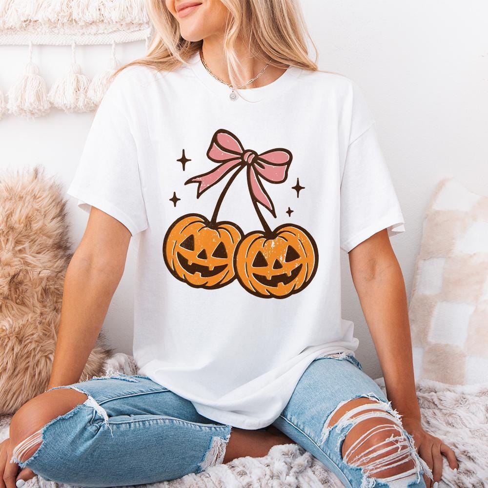 Double Pumpkin PNG, Halloween Clipart - 300 DPI Design for T-Shirt
