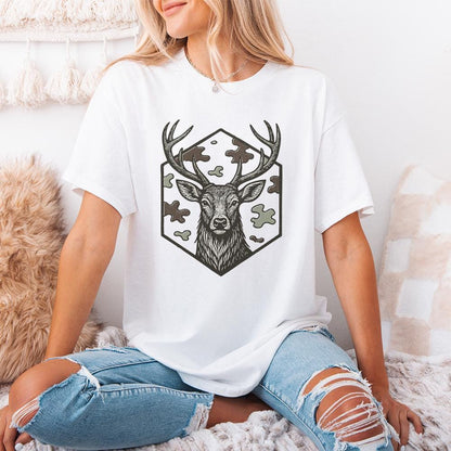 Deer Head PNG, Woodland Animal Clipart - 300 DPI Design for T-Shirt