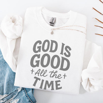 God Is Good All The Time PNG, Inspirational Christian Quote Digital