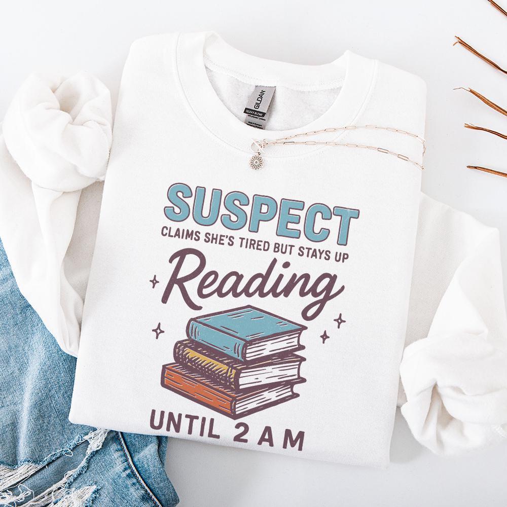 Suspect Claims She’s Tired But Stays Up Reading PNG, Book Lover Digital