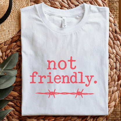 Not Friendly PNG, Barbed Wire Printable Shirt - 300 DPI Design for T-Shirt