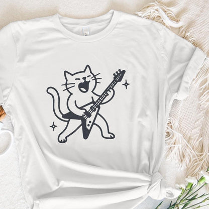 Rocking Cat PNG, Funny Digital Download - 300 DPI Design for T-Shirt