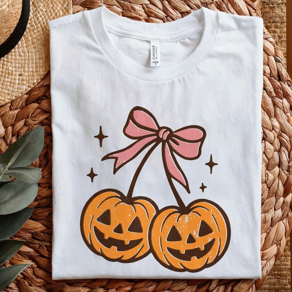 Double Pumpkin PNG, Halloween Clipart - 300 DPI Design for T-Shirt