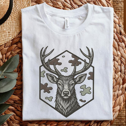 Deer Head PNG, Woodland Animal Clipart - 300 DPI Design for T-Shirt