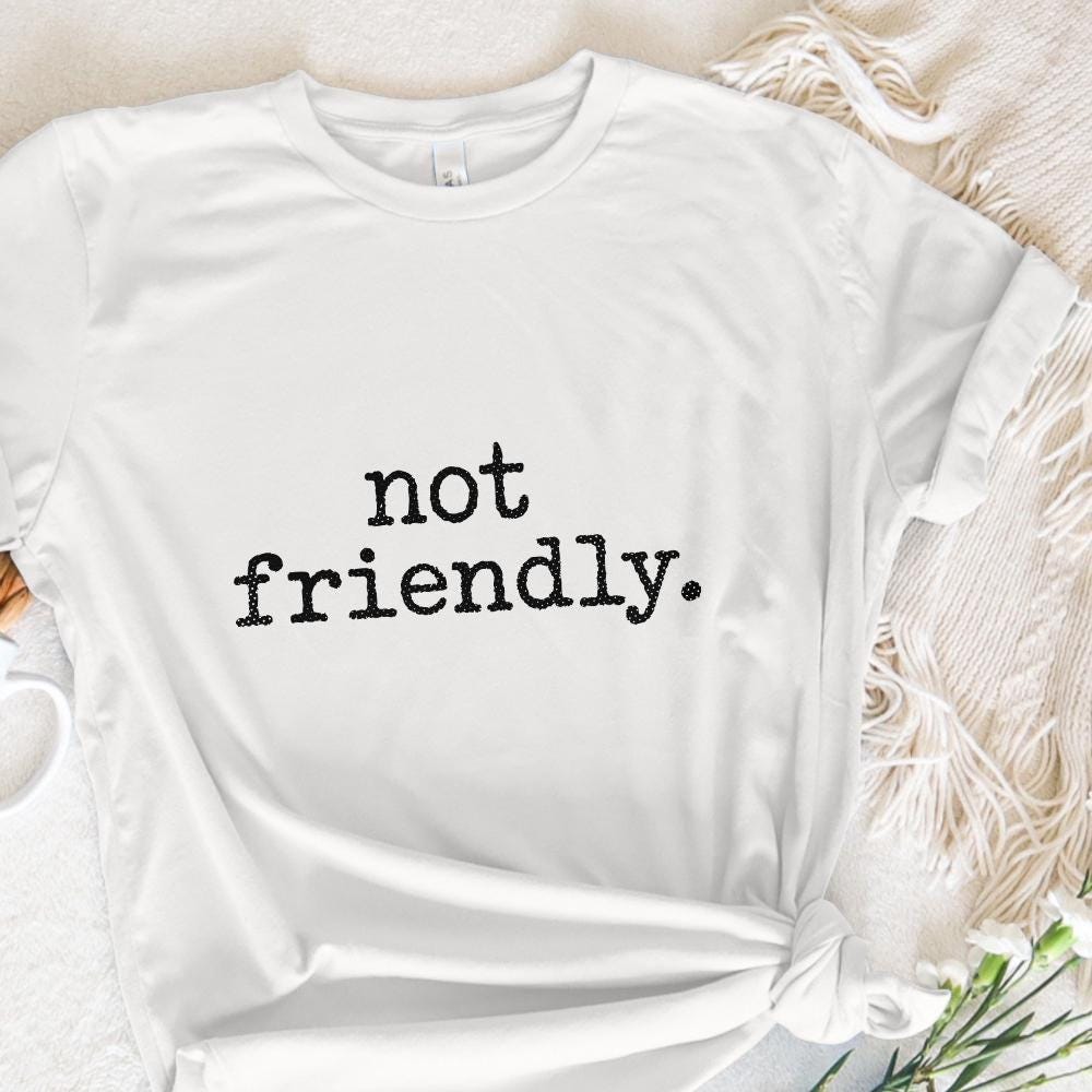 Not Friendly PNG, Digital Download - 300 DPI Design for T-Shirt