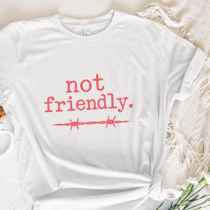 Not Friendly PNG, Barbed Wire Printable Shirt - 300 DPI Design for T-Shirt
