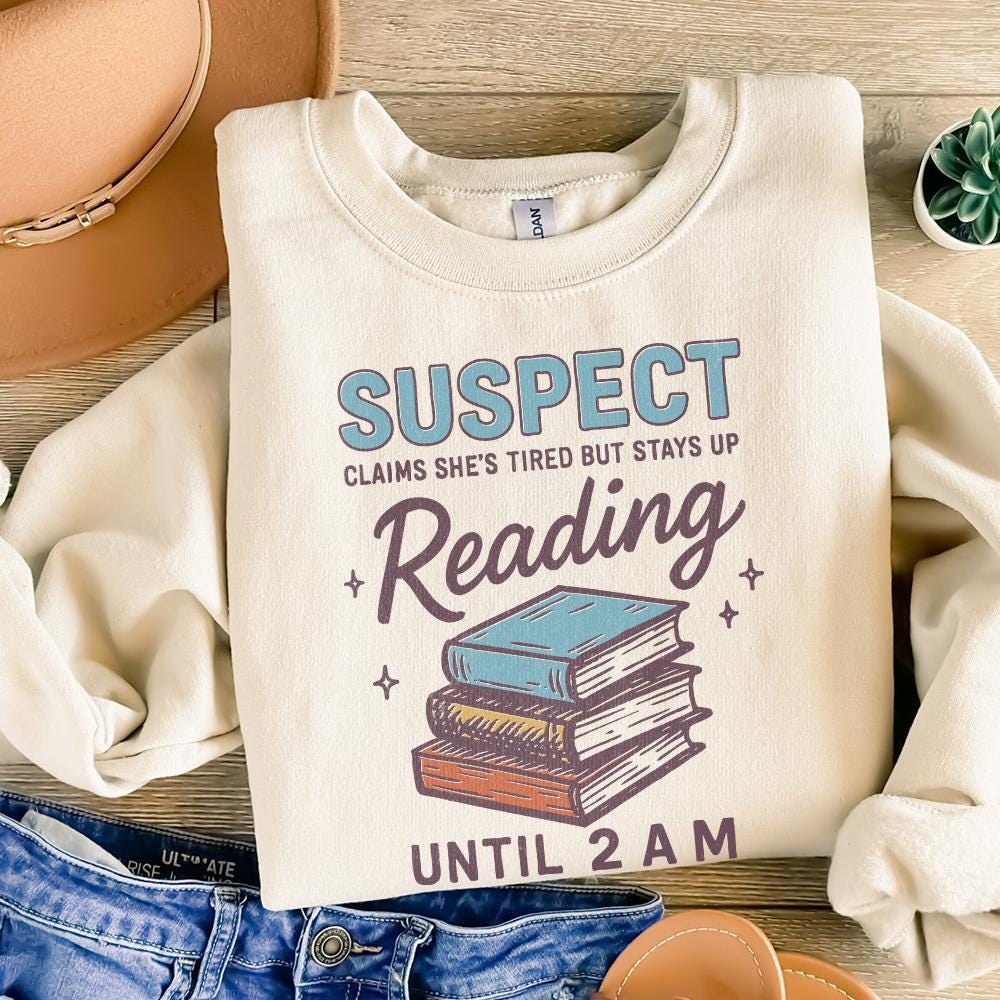 Suspect Claims She’s Tired But Stays Up Reading PNG, Book Lover Digital