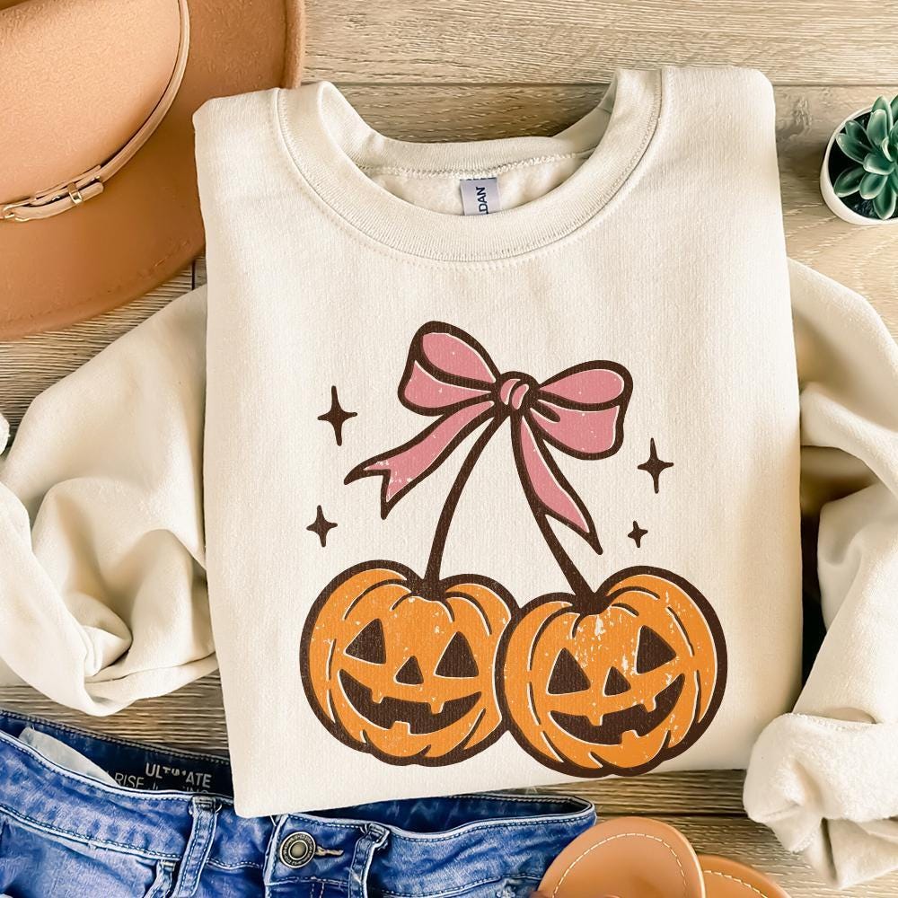 Double Pumpkin PNG, Halloween Clipart - 300 DPI Design for T-Shirt