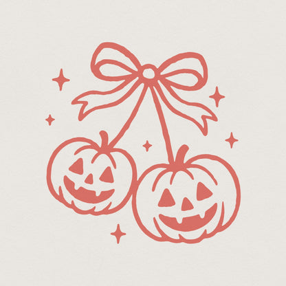 Halloween Pumpkin Bow PNG, Digital Download - 300 DPI Design for T-Shirt