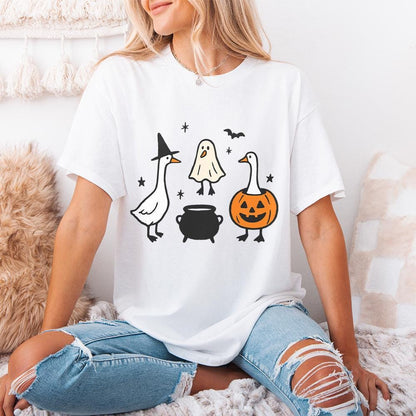 Halloween Goose PNG, Witch Goose - 300 DPI Design for T-Shirt