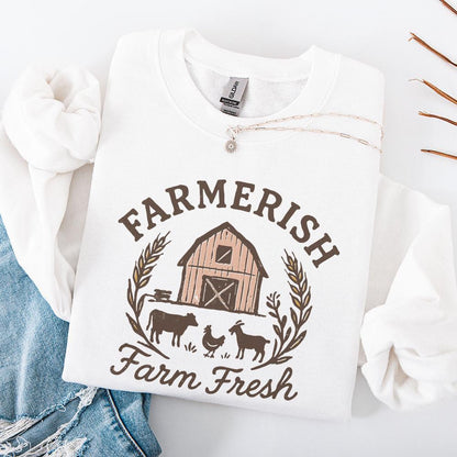 Farmerish Farm Fresh PNG, Barn Animal Digital Download - 300 DPI Design