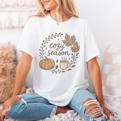 Cozy Season PNG Digital Download, Autumn Fall Shirt Design - 300 DPI