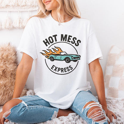 Hot Mess Express PNG, Funny Retro Car PNG - 300 DPI Design for T-Shirt