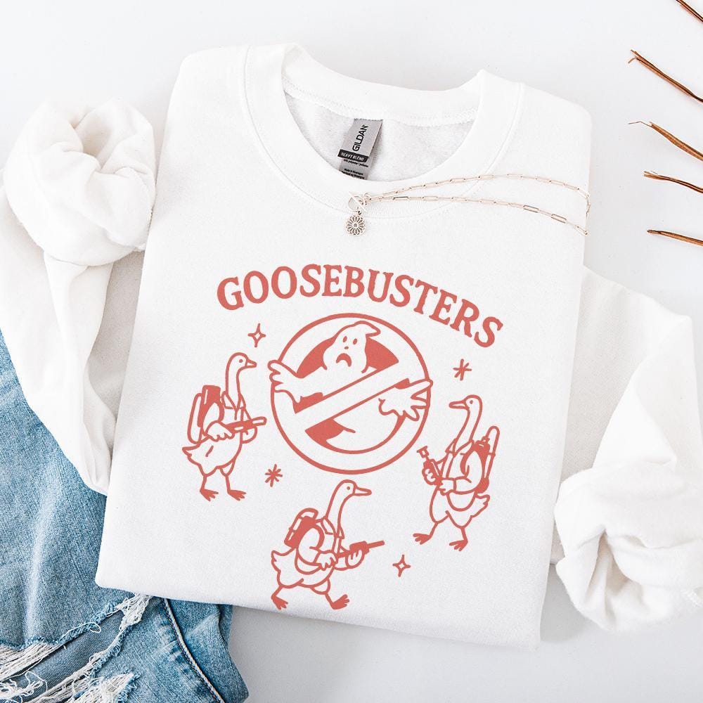 Goosebusters PNG T-Shirt Design, Funny Goose Digital Download - 300 DPI
