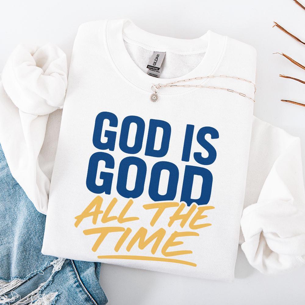 God Is Good All The Time PNG, Inspirational Christian Printable - 300 DPI