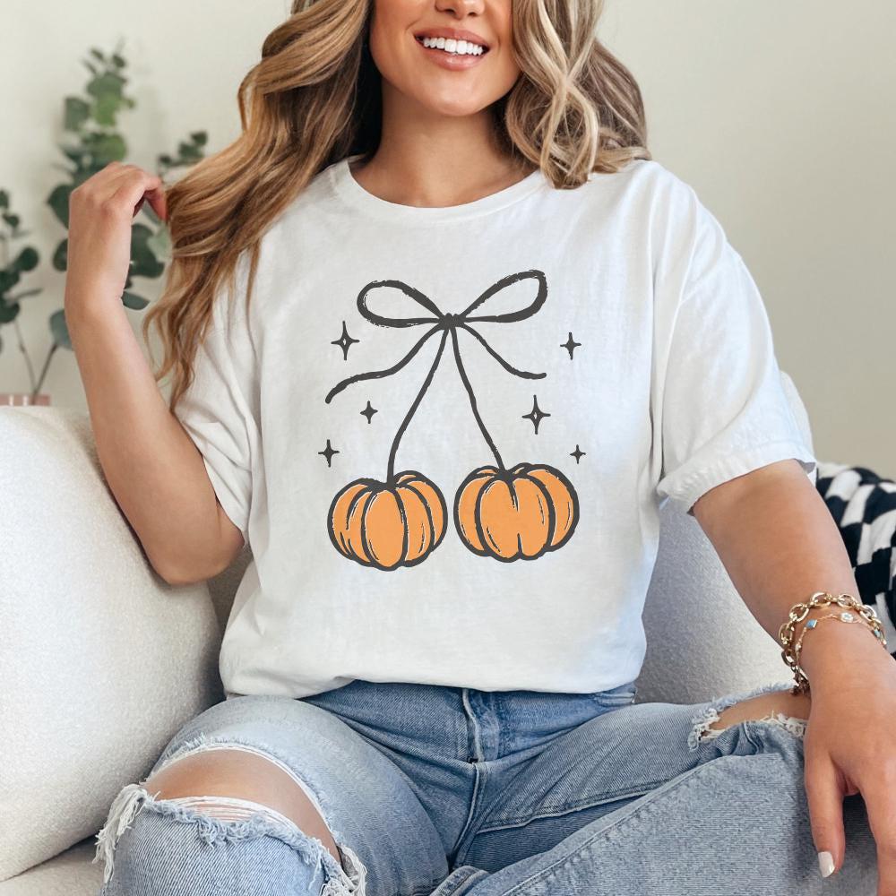 Pumpkin Pair Digital Download PNG - Cute Halloween and Fall Shirt Design,