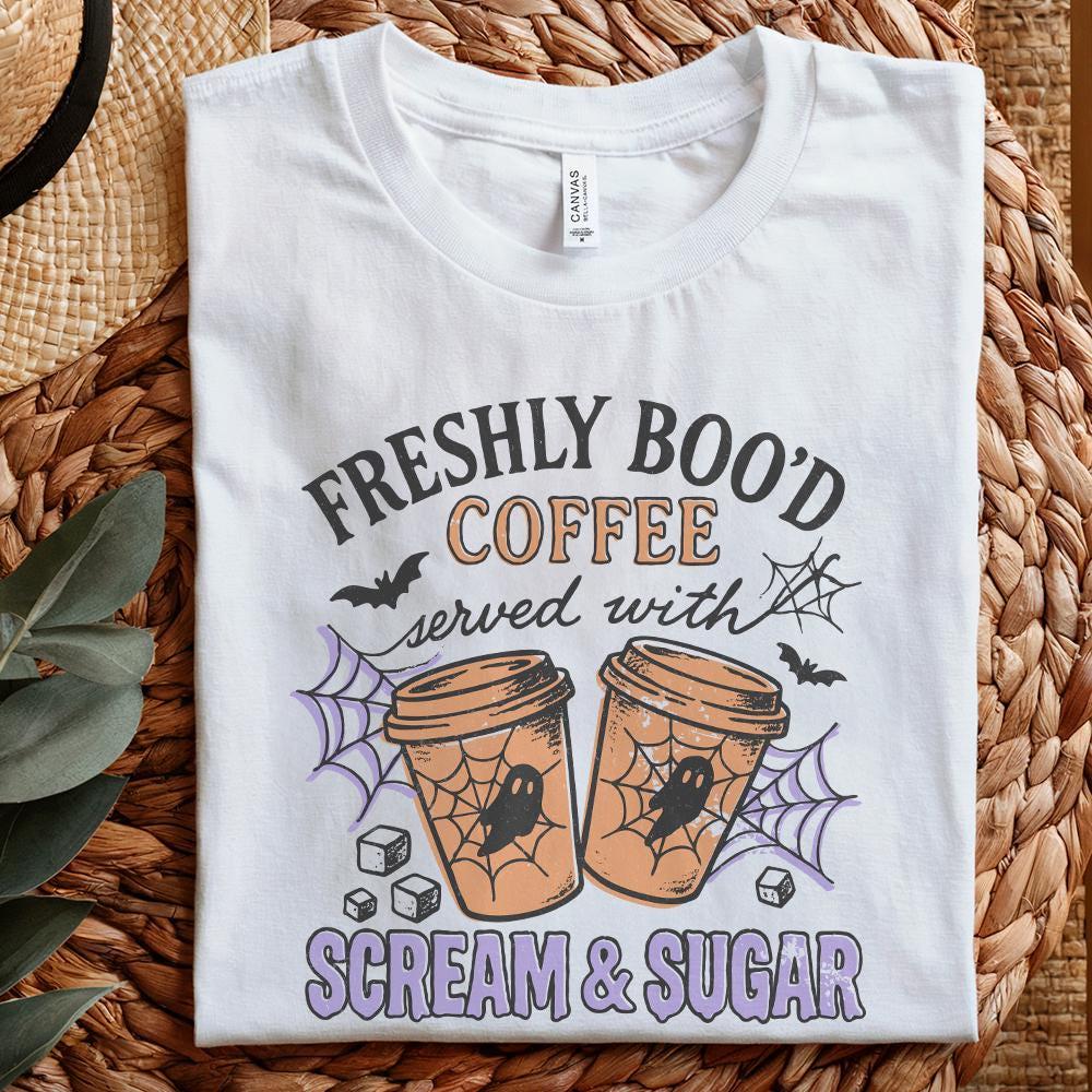 Freshly Boo’d Coffee PNG, Served With Scream & Sugar - 300 DPI Design for