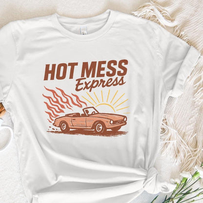 Hot Mess Express PNG, Retro Car Shirt - 300 DPI Design for T-Shirt