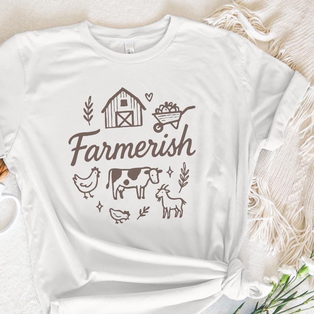 Farmerish PNG, Farm Animal Digital Download - 300 DPI Design for T-Shirt