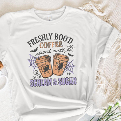 Freshly Boo’d Coffee PNG, Served With Scream & Sugar - 300 DPI Design for