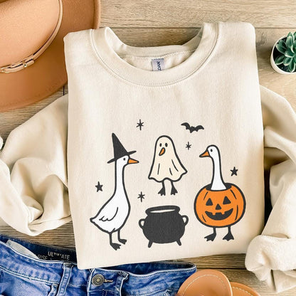 Halloween Goose PNG, Witch Goose - 300 DPI Design for T-Shirt