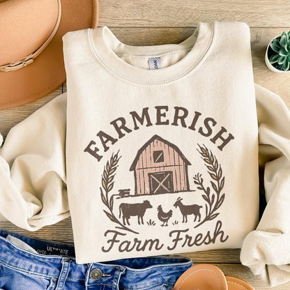 Farmerish Farm Fresh PNG, Barn Animal Digital Download - 300 DPI Design
