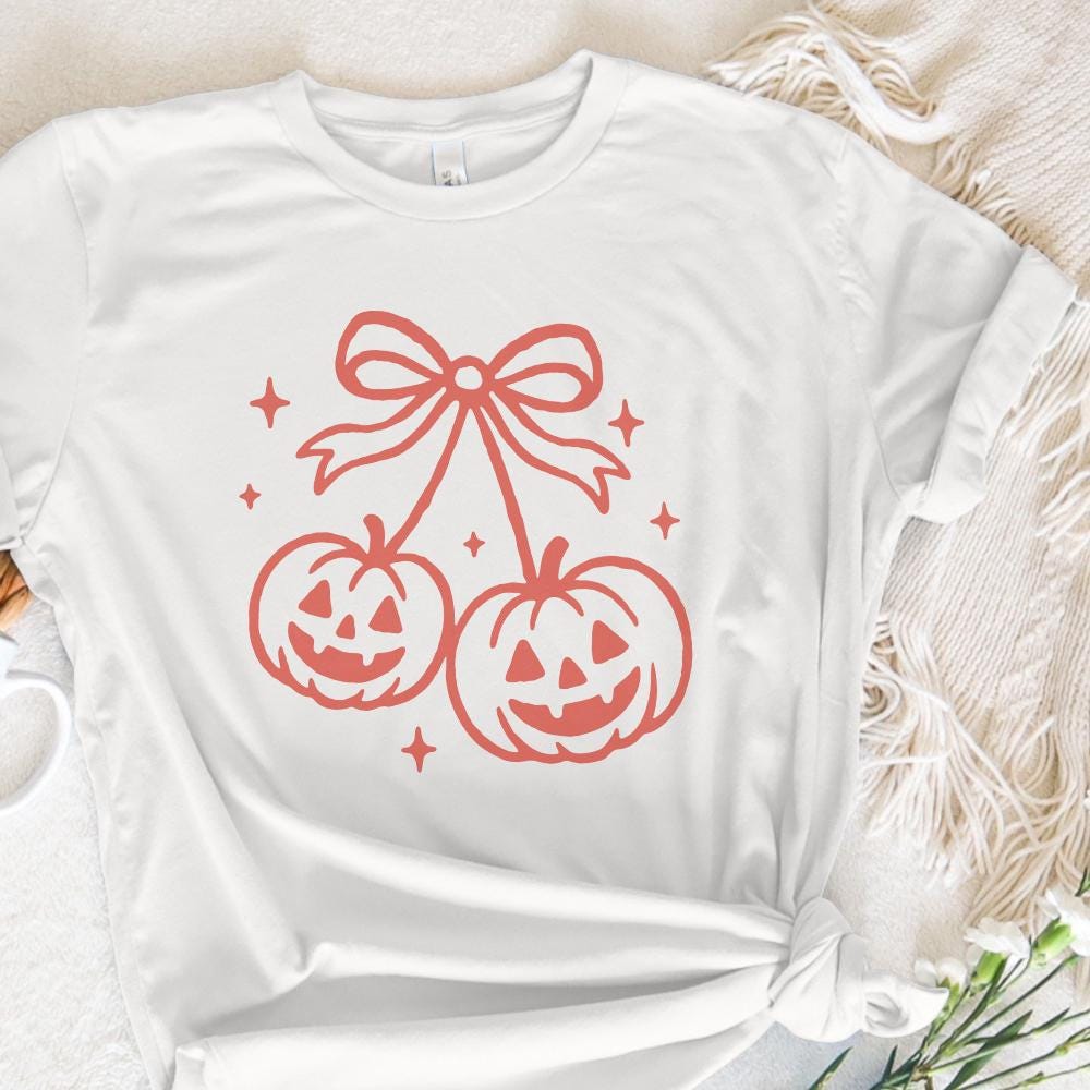 Halloween Pumpkin Bow PNG, Digital Download - 300 DPI Design for T-Shirt