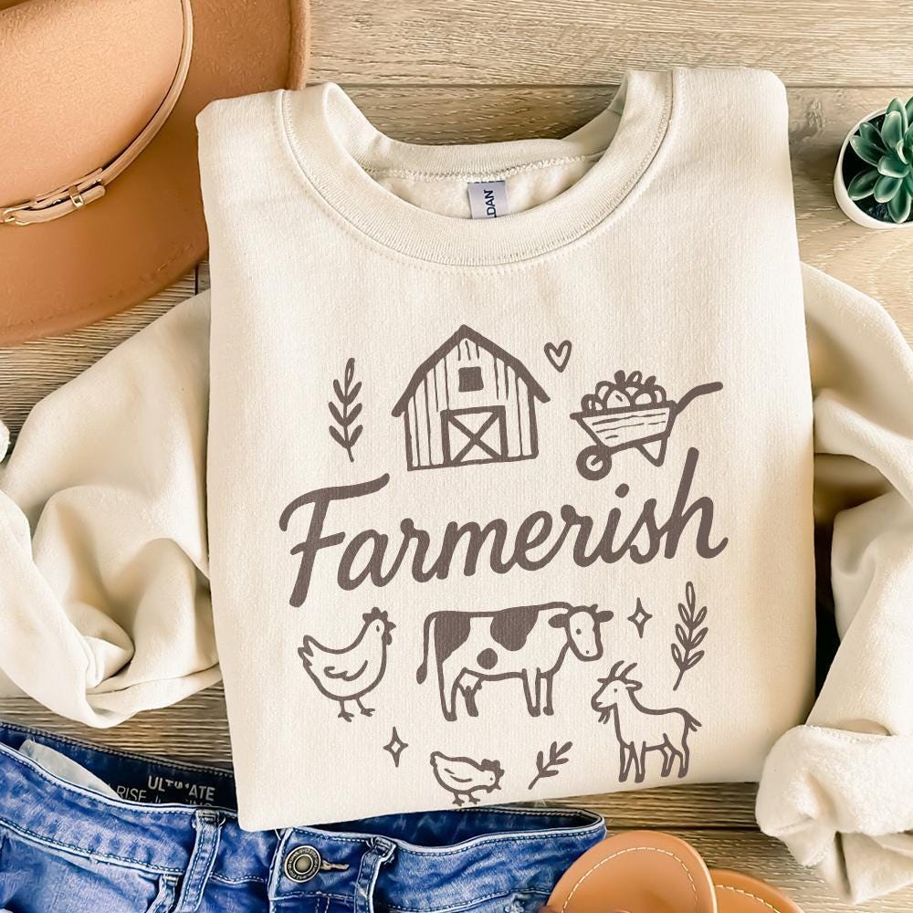 Farmerish PNG, Farm Animal Digital Download - 300 DPI Design for T-Shirt