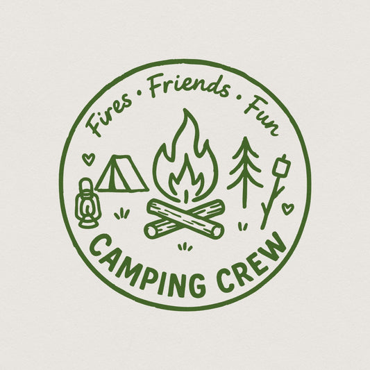 Fires Friends Fun Camping Crew PNG, Campfire Digital Download - 300 DPI