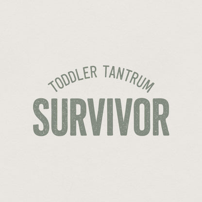 Toddler Tantrum Survivor PNG Shirt, Funny Parent PNG - 300 DPI Design for