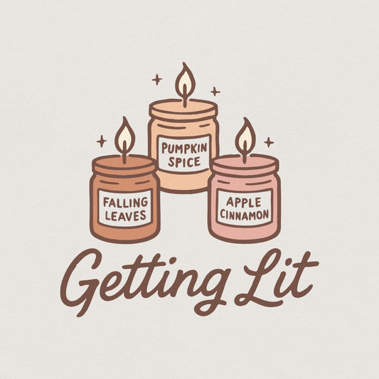 Getting Lit Candle PNG, Pumpkin Spice - 300 DPI Design for T-Shirt