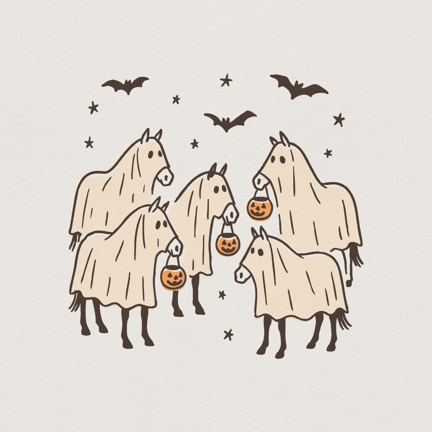 Halloween Horse PNG, Kids Halloween PNG - 300 DPI Design for T-Shirt