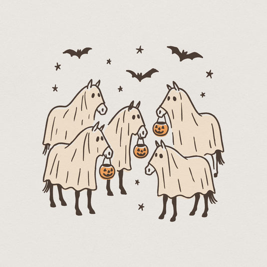 Halloween Horse PNG, Kids Halloween PNG - 300 DPI Design for T-Shirt