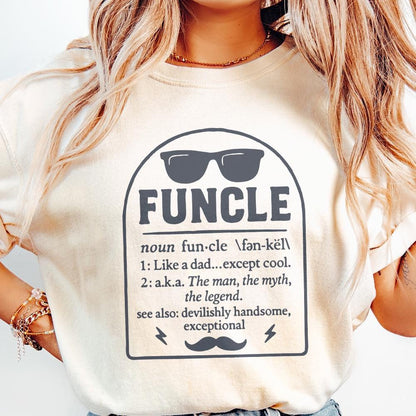 Funcle Like a Dad Except Cool PNG, Funny Shirt - 300 DPI Design for T-Shirt