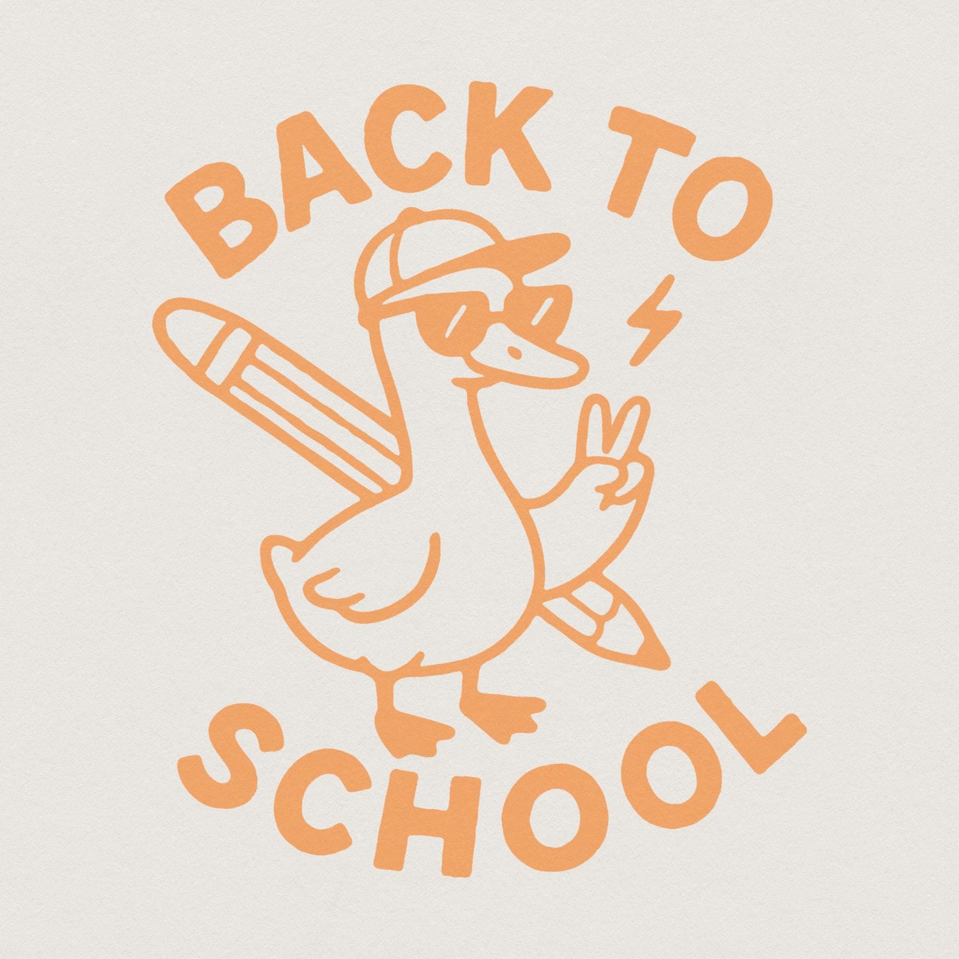 Back To School PNG, Cool Duck Shirt - 300 DPI Design for T-Shirt