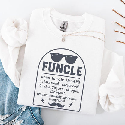 Funcle Like a Dad Except Cool PNG, Funny Shirt - 300 DPI Design for T-Shirt