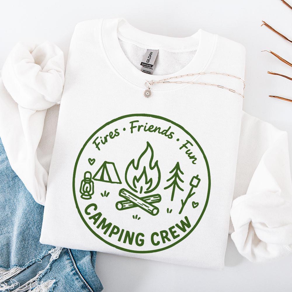 Fires Friends Fun Camping Crew PNG, Campfire Digital Download - 300 DPI