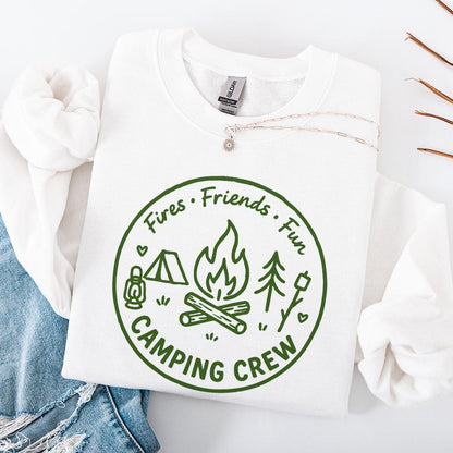 Fires Friends Fun Camping Crew PNG, Campfire Digital Download - 300 DPI