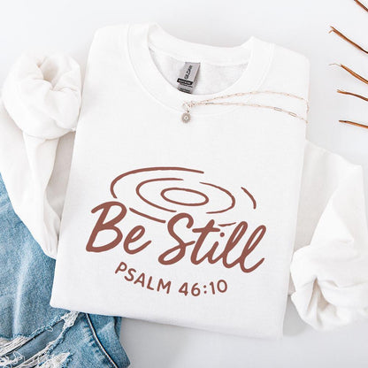 Be Still PNG, Psalm 46:10 Scripture Art - 300 DPI Design for T-Shirt