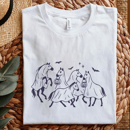 Halloween Horse PNG, Ghost Horses Halloween Art - 300 DPI Design for