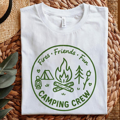 Fires Friends Fun Camping Crew PNG, Campfire Digital Download - 300 DPI