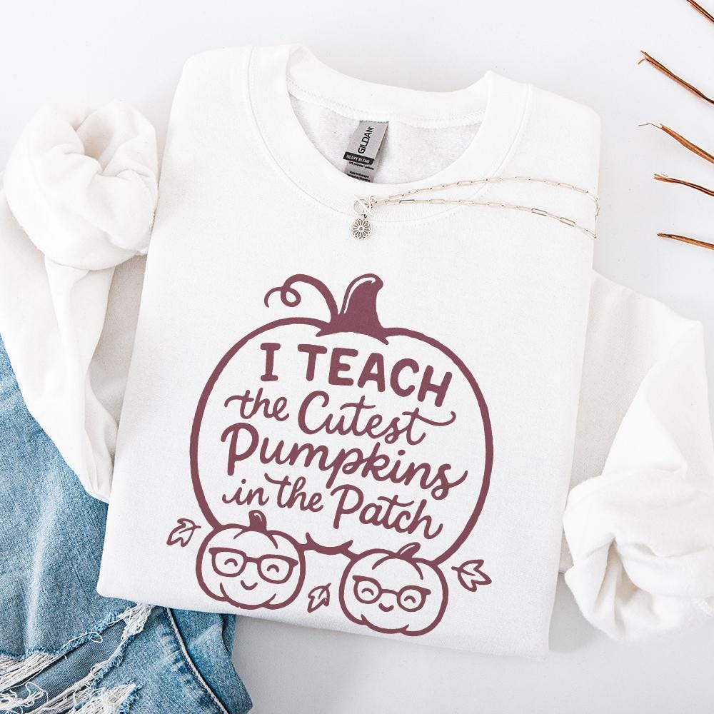 I Teach The Cutest Pumpkins In The Patch PNG, Fall Teacher Shirt PNG -