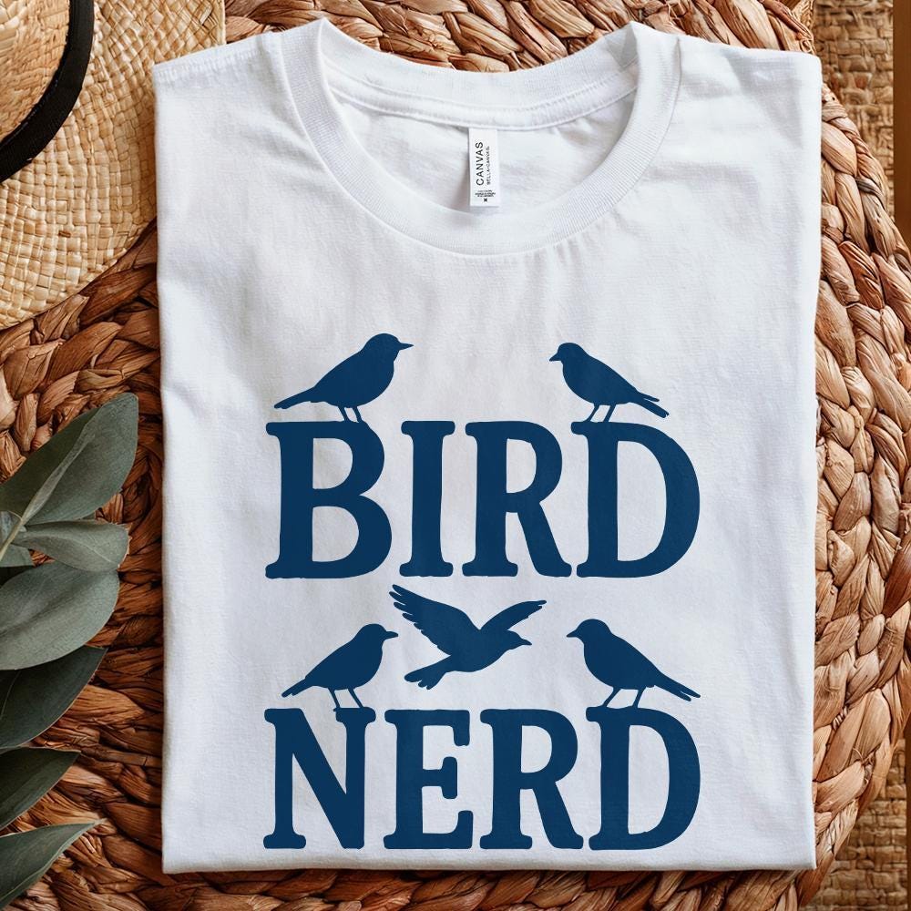 Bird Nerd PNG, Funny Bird Lover Shirt - 300 DPI Design for T-Shirt