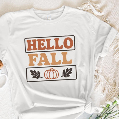 Hello Fall PNG, Autumn PNG - 300 DPI Design for T-Shirt