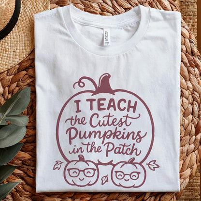I Teach The Cutest Pumpkins In The Patch PNG, Fall Teacher Shirt PNG -