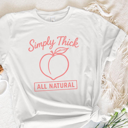 Simply Thick All Natural PNG, Peach Line Art - 300 DPI Design for T-Shirt