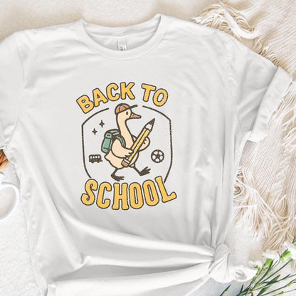 Back To School PNG, Cute Duck With Pencil Digital Download - 300 DPI