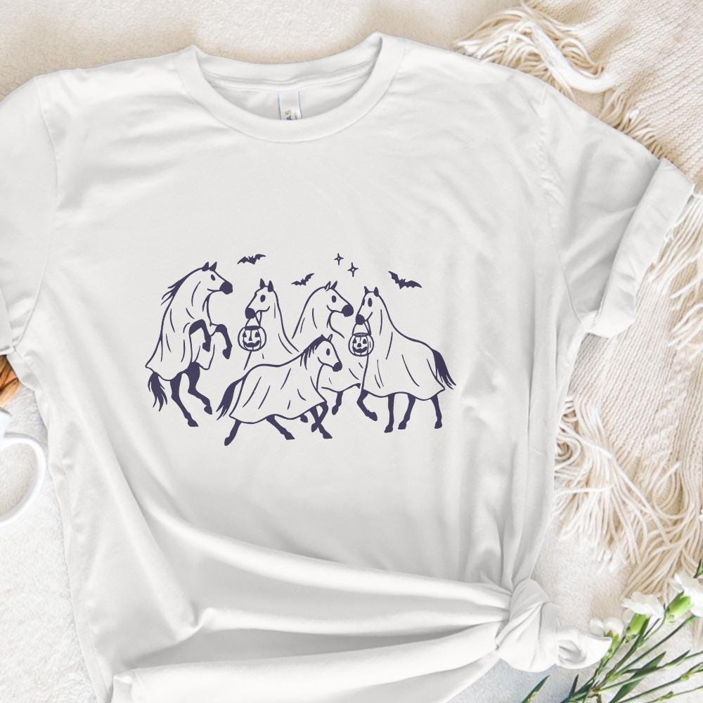 Halloween Horse PNG, Ghost Horses Halloween Art - 300 DPI Design for