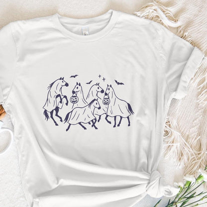 Halloween Horse PNG, Ghost Horses Halloween Art - 300 DPI Design for